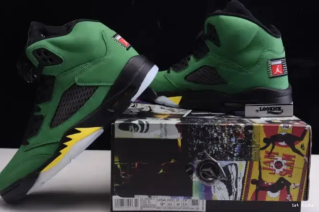 1st Kicks 5 Air Ducks CK6631-307 Oregon Jordan SE 0615